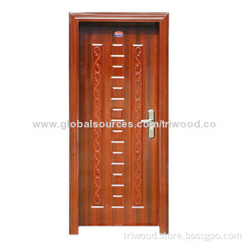 Steel Security Door with Cold-rolled Steel Door Leaf and Door Frame, Customized Orders Welcomed